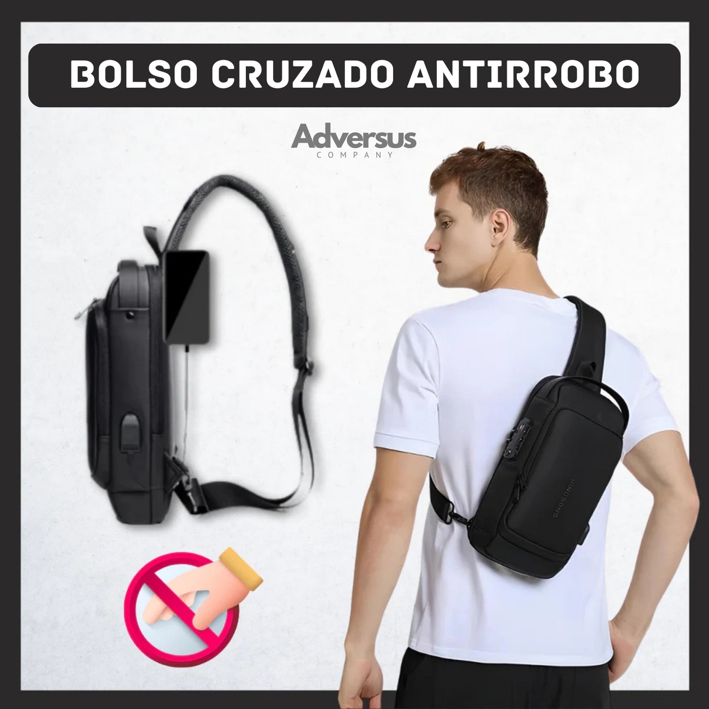 Mochila Cruzada Antirrobo