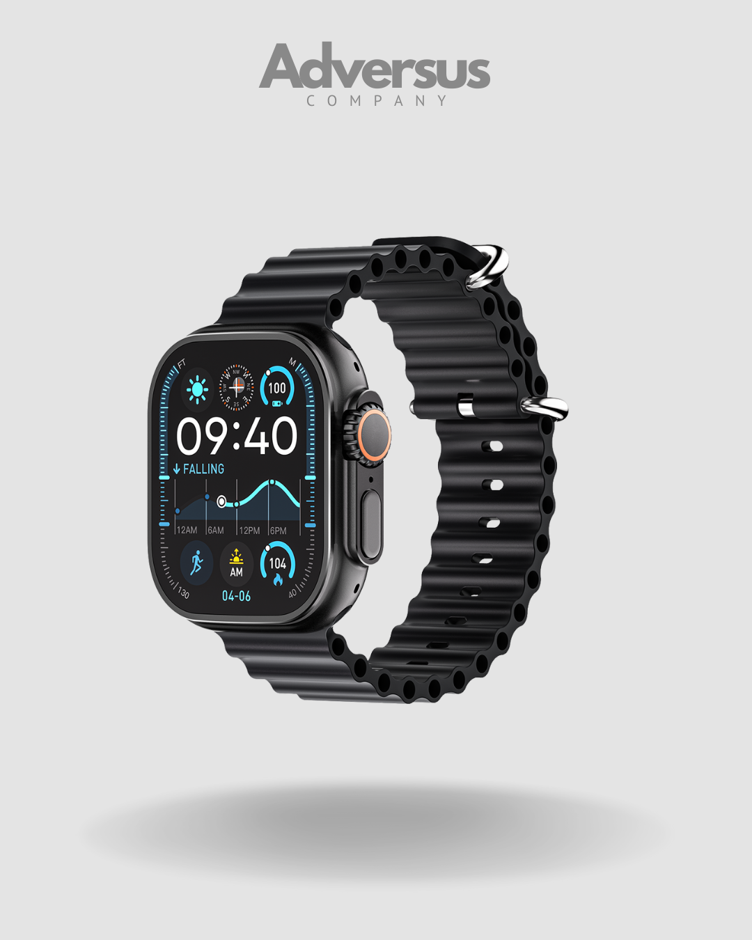 Smartwatch Ultra Pro con 2 correas | negro + blanco