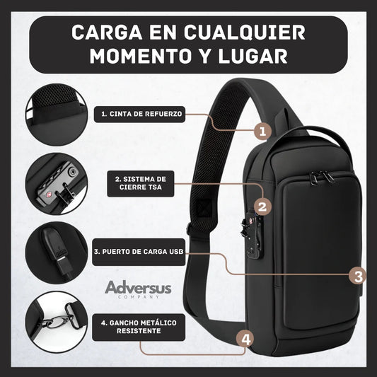 Mochila Cruzada Antirrobo