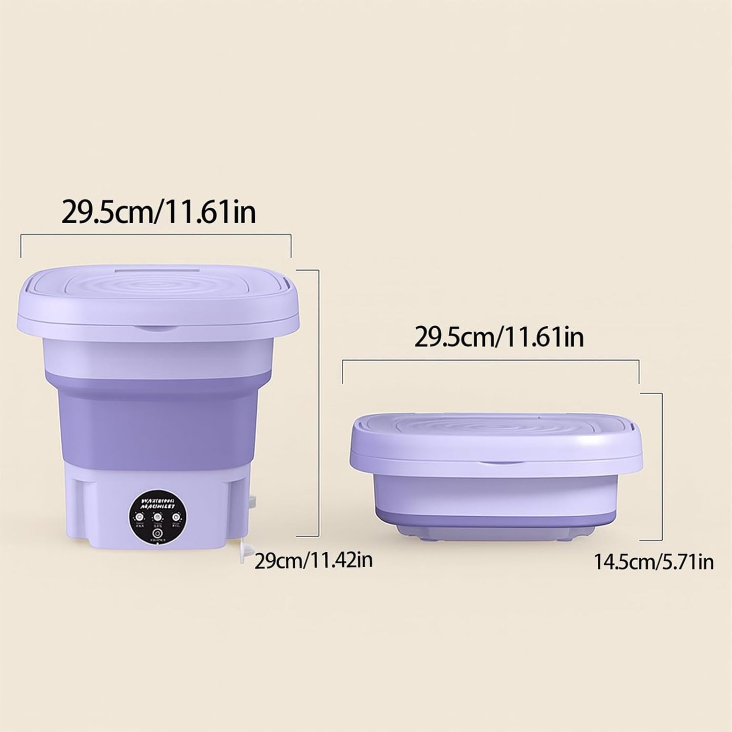 Lavadora portatil plegable 8L