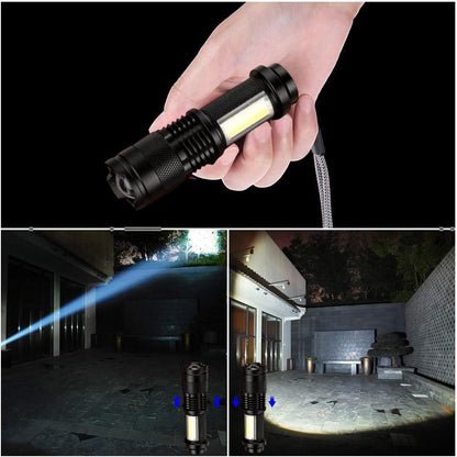 Mini linterna recargable zoom