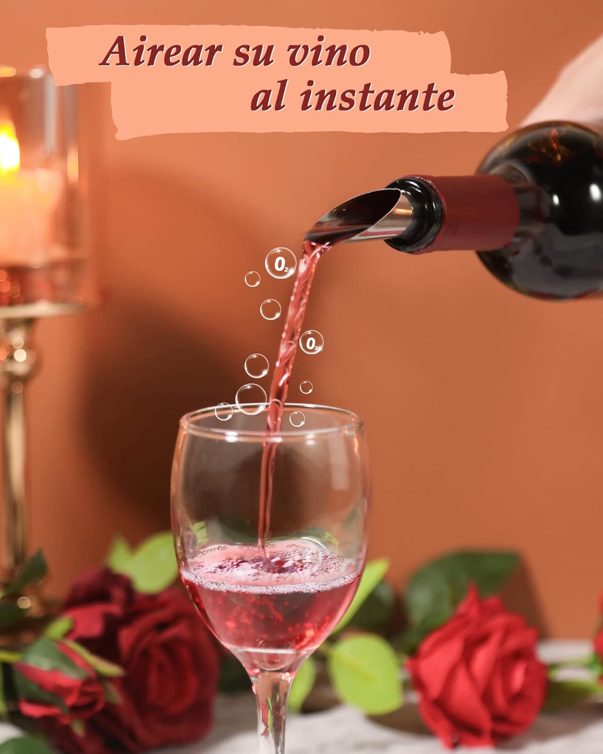 Sacacorchos eléctrico + abridor de vino transparente