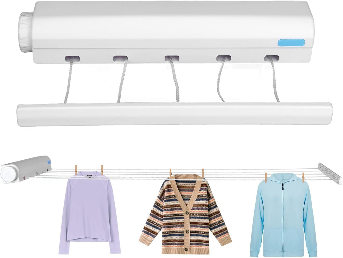 Tendedero retráctil plegable pared