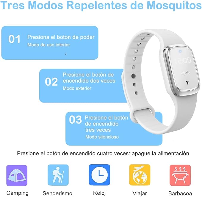 Pulsera Electrónica Ultrasónica Repelente de Mosquitos