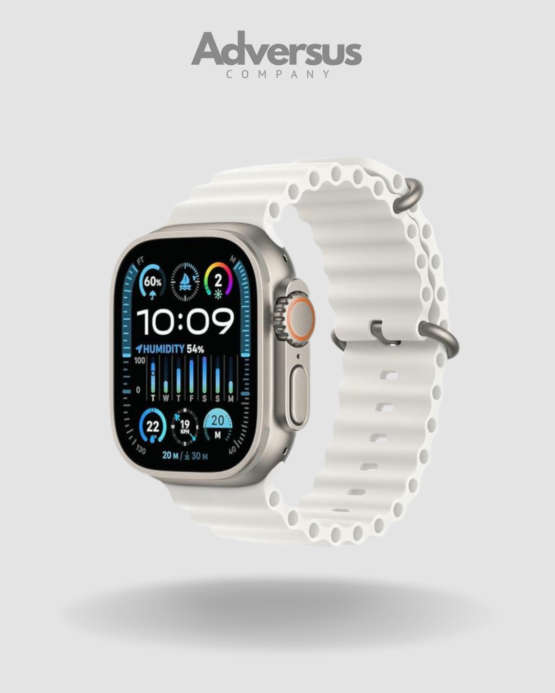 Smartwatch Ultra Pro con 2 correas | negro + blanco