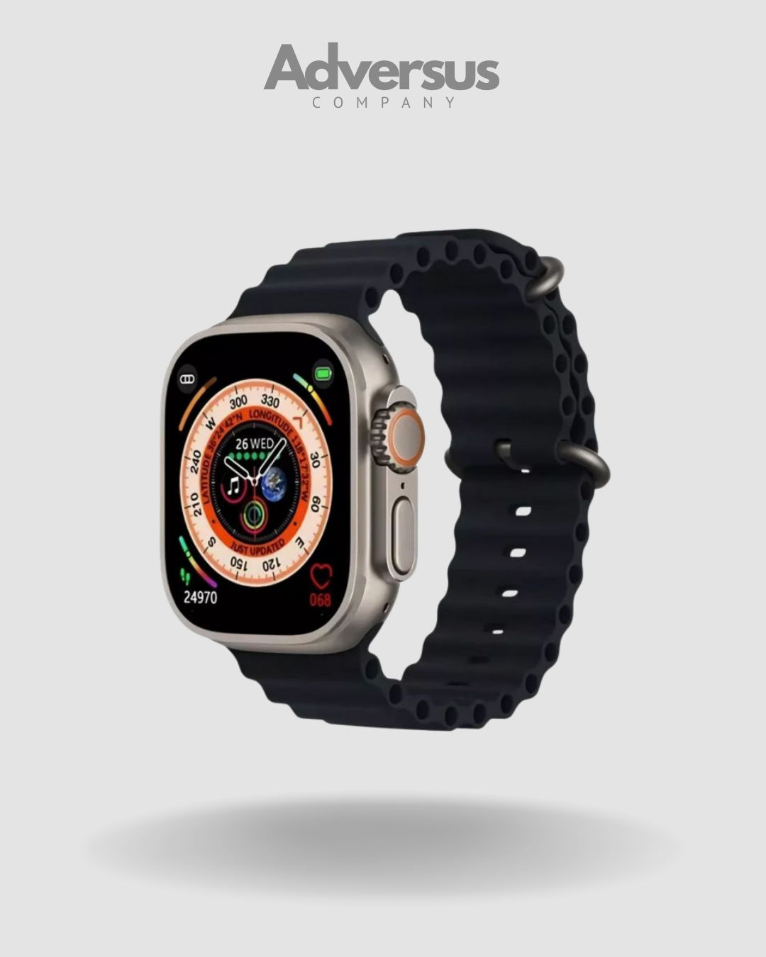 Smartwatch Ultra Pro con 2 correas | negro + blanco