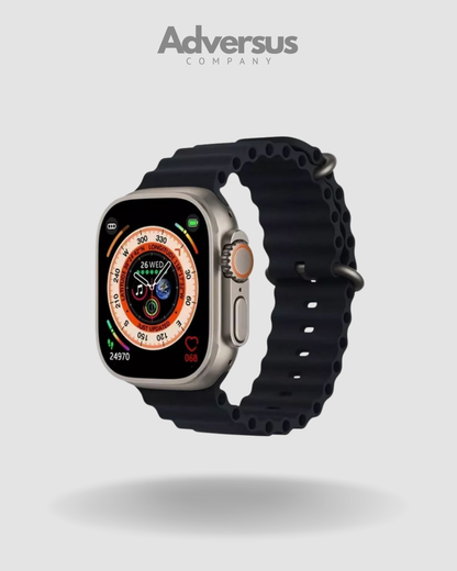 Smartwatch Ultra Pro con 2 correas | negro + blanco