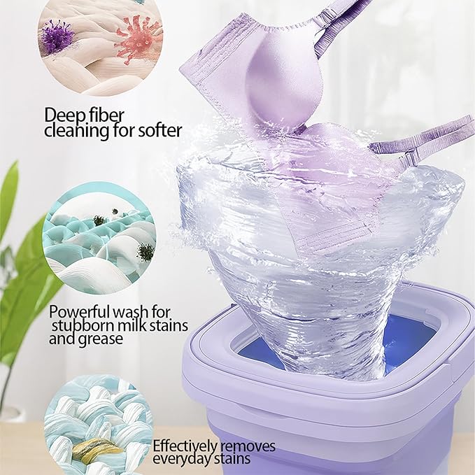 Lavadora portatil plegable 8L