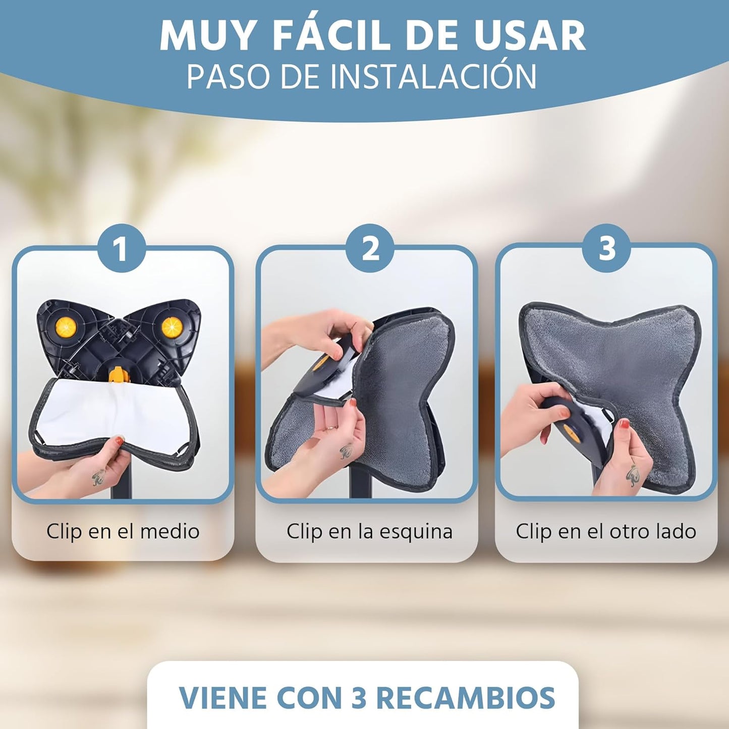 Fregona de Limpieza telescópica autoescurrible