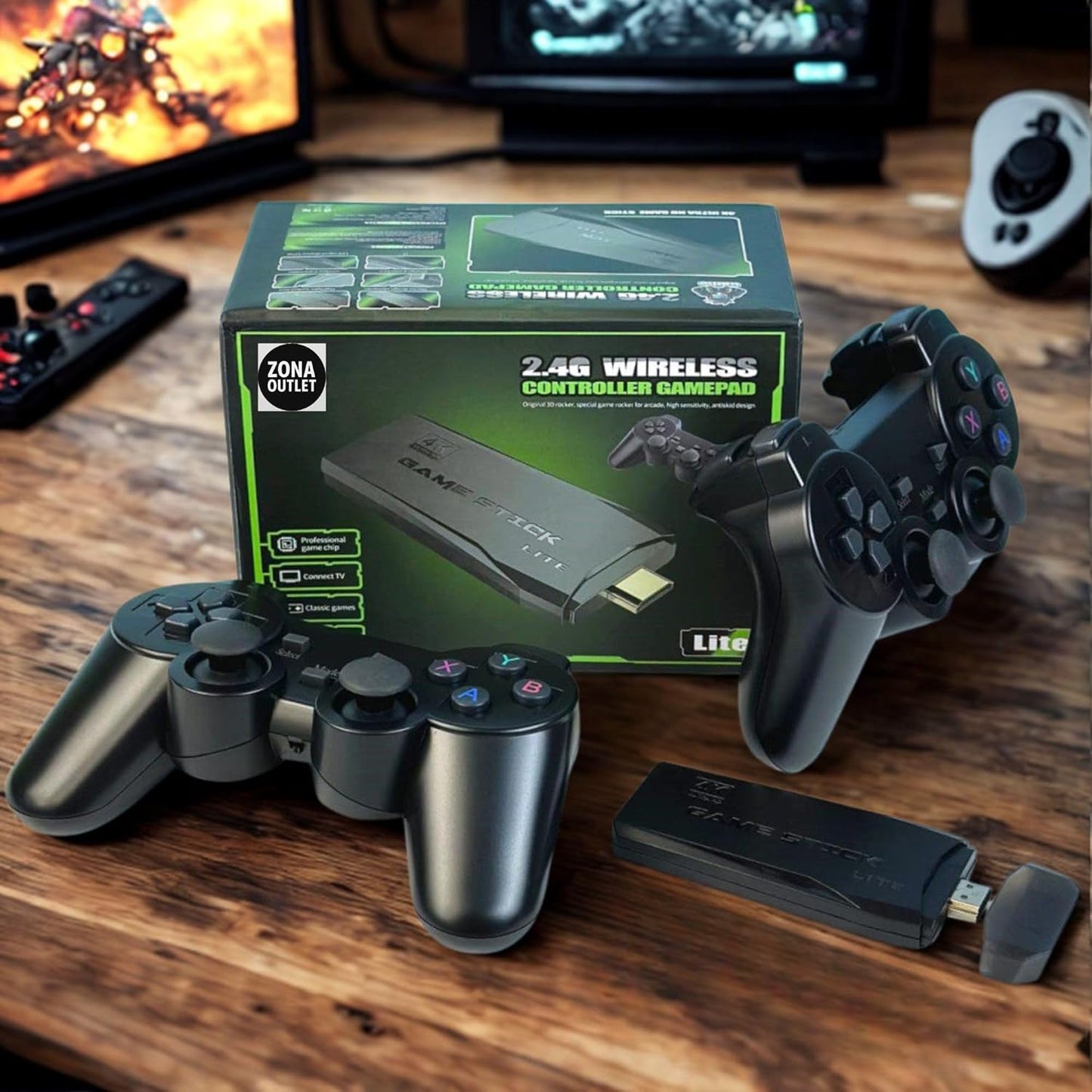 Consola de juegos inalámbrica retro Stick de 64 GB