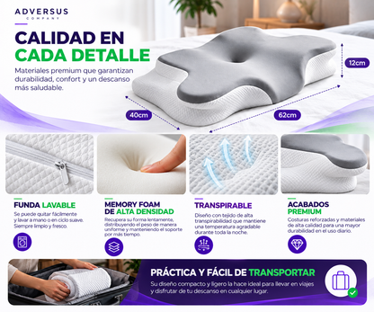 Almohada Cervical Ergonómica Memory Foam | Adversus Comfort