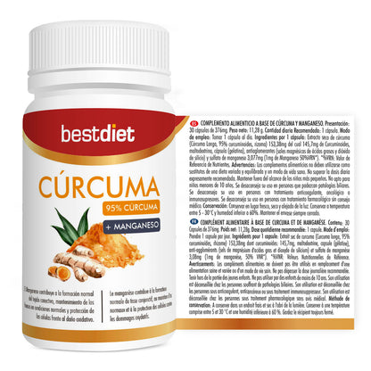 Cúrcuma 30 Cápsulas – Apoyo Articular y Antioxidante Natural